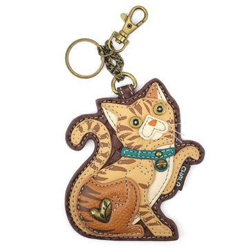 Chala keychain vegan Orange Tabby Keychain/fob TABBY CAT-Orange Keychain and Crossbody Bag Vegan